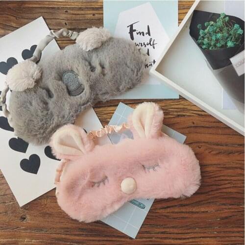 Cute Cartoon animal velvet 3D Sleep eye mask Well Rest Aid Normal Eyeshade Protection cover MR091