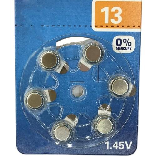 Rainpro 6PCS/LOT A13 13A ZA13 13 PR48 Zinc Air 1.45V Hearing aid battery
