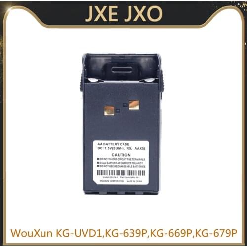 OPPXUN Battery box 5AA battery for WouXun KG-UVD1,KG-639P,KG-669P,KG-679P,KG-689P KG-UV6D KG-UV3D KG-UV5D KG-679 KG-703 radio