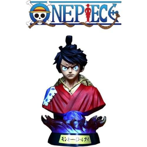One Piece Cartoon Character Monkey D. Luffy Roronoa Zoro Half Body Color Remote Control Luminous Model Boy Toy Christmas Gift