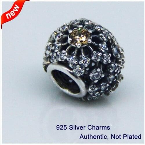 CKK Openwork Decorative Golden Coloured Charms 925 Sterling Silver Beads Original Jewelry Making Fits For Bracelets