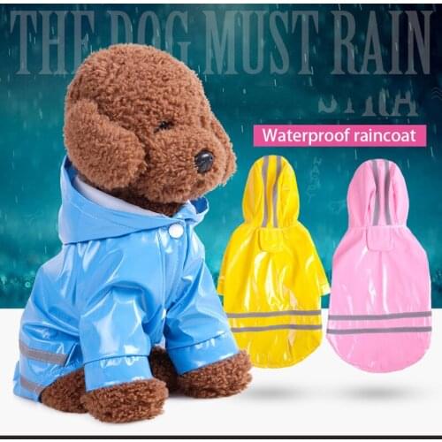 Summer Puppy Pet Cats Rain Coat Hoody Waterproof Outdoor Raincoat Dogs Apparel Clothes Pet Supplies