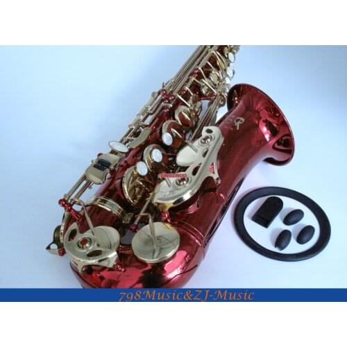 Eb Alto Saxophone Red Body and Lacquer Gold Key FREE LORICO ACCESSORY