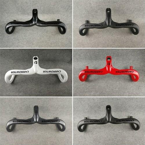 6 Models CARROWTER carbon Handlebar Road Bike with 400 420 440*90 100 110 120mm for Your Selection