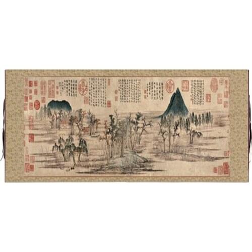 China Old Paper Long Scroll Painting Celebrity Painting Autumn Picture Of Magpie China
