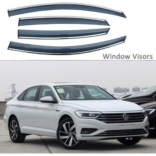 Car Window Visor Rain Guard Vent Sun Shade Deflector For Volkswagen Jetta Sagitar 2019-2020 Car Styling Awnings Shelters 4PCS