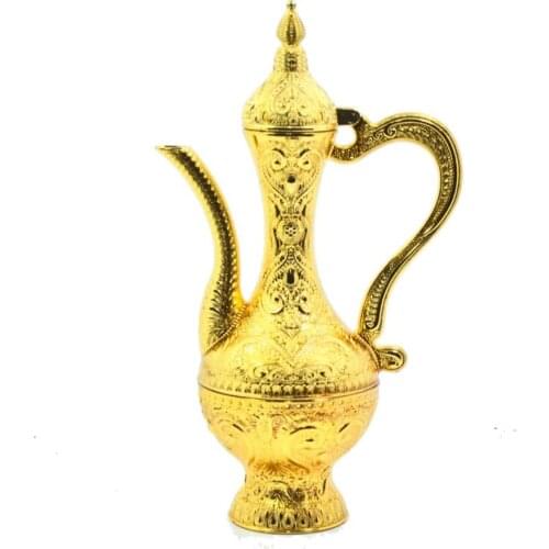 200ml Zamzam Pitcher Ewer Household Water Bottle Ottoman Lid Turkish Arab Ethnic Pattern Durable Liquor Drink European Modern