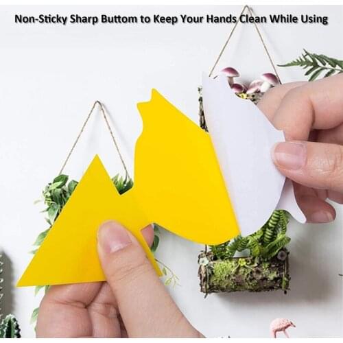 48 Pack Yellow Sticky Traps for Indoor Outdoor Natural Pest Control Fruit Fly Trap and Yellow Gnat Traps