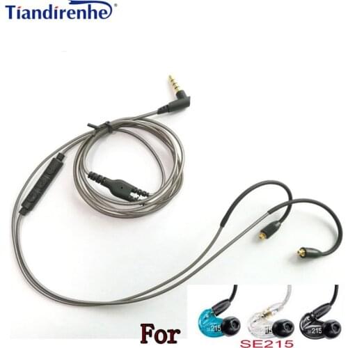 MMCX Cable for Shure SE215 SE315 SE535 SE846 Earphones Headphone Cables Cord With Mic Volume Control for xiaomi iphone Android