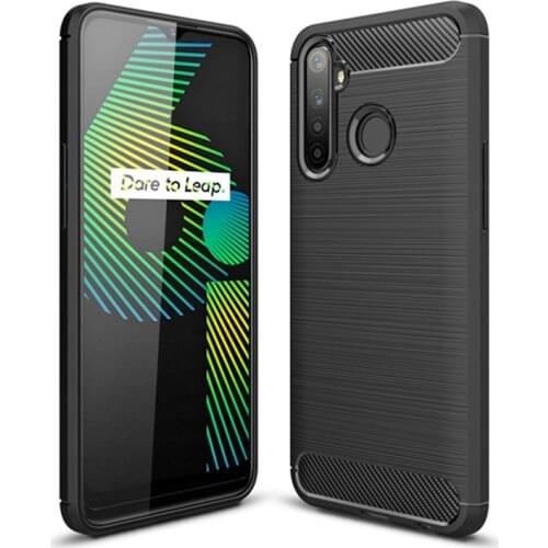 Soft Carbon Fiber Case For OPPO Realme 6i Case 5i 5 Cover Protective Housings Phone Bumper For OPPO Realme 5 5i 6i Funda