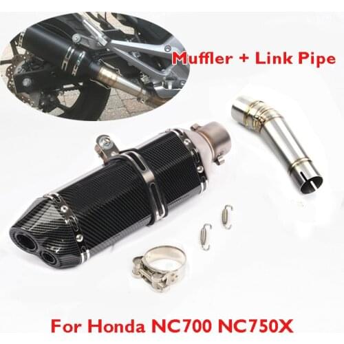 For Honda NC700 NC700S NC700X NC750X Motorcycle Exhaust Tip Muffler Escape Connect Link Tube Slip on NC700S NC700X NC750X