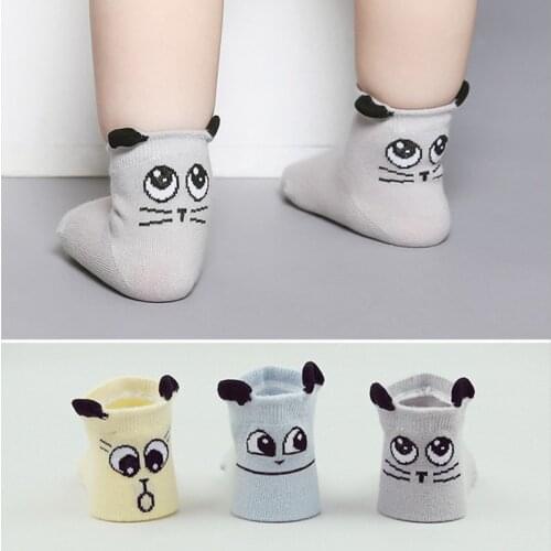 2018 Cartoon Baby Socks kids boys girls Cotton Sockings Nieuwe baby Cute antislip anlkets sokken for 0-4 Years
