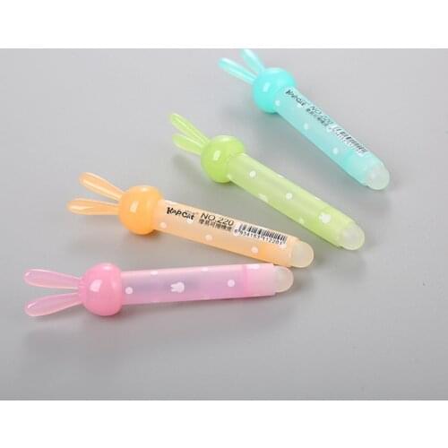 2021 New Kawaii Rabbit Eraser For Erasable Pen Cute School Office Supply Stationery Gift