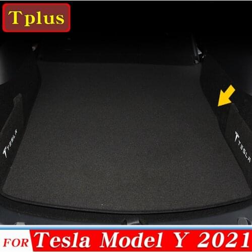 New!Model Y 2021 Trunk Mat Plush Anti dirty Pad For Tesla Model Y Mats Accessories Car Rear Cargo Tray Pad Dust Proof Trunk Mats