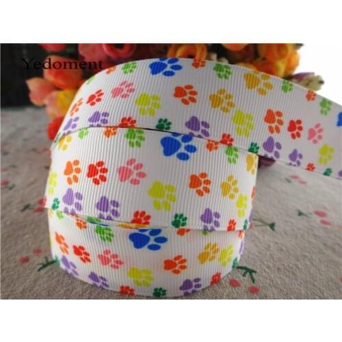 16063061, new arrival 1'' 25mm 10 yards dog printed grosgrain ribbons cartoon ribbon handmade hair bows