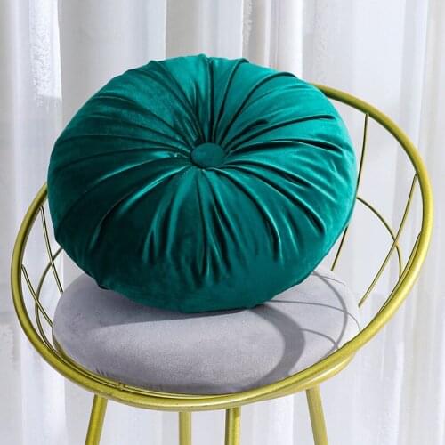 Simple Solid-color Round Seat Cushions Soft Throw Pillows Plush Butt Pads Tatami Mattress Bedding Products
