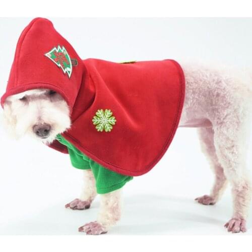 Christmas Dog Clothes Xmas Pet Outfit Winter Dog Cloak Big Large Dog Clothing New Year Pet Costume Apparel Coat Dropshipping
