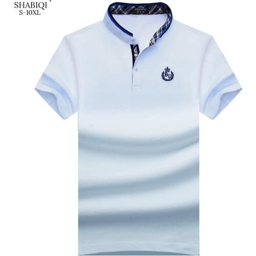 SHABIQI NEW Brand Men shirt Men Polo Shirt Men Short Sleeve Stand Collar Polos Shirt T Designer Polo Shirt 6XL 7XL 8XL 9XL 10XL