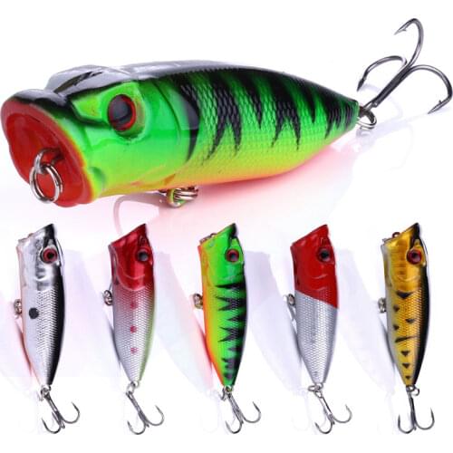 1Pcs Fishing Poper Lures Hooks Crank Baits Floating Fishing Lure 13g 6.5cm Isca Artificial Hard Bait Top Water