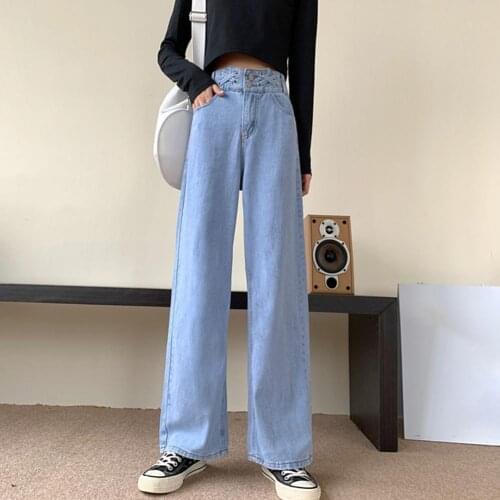 High Waist Wide Leg Jeans Woman High Waist Denim Jeans Pants for Women Loose Wide Leg Long Trousers Woman Jeans femme pantalon