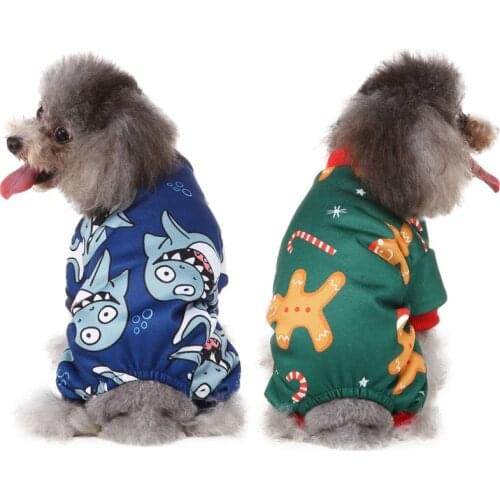 Pet Dog Christmas Clothes Dog Pajamas Soft Warm Puppy Jumpsuits Pets Costumes Chihuahua Yorkshire Ropa Perro