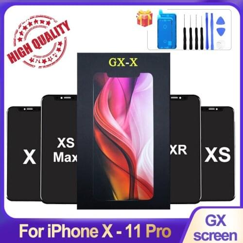GX LCD For iPhone X screen replacement XR XS MAX Display OLED Assembly Hard Amoled For iPhone X oled display XR LCD For iPhone