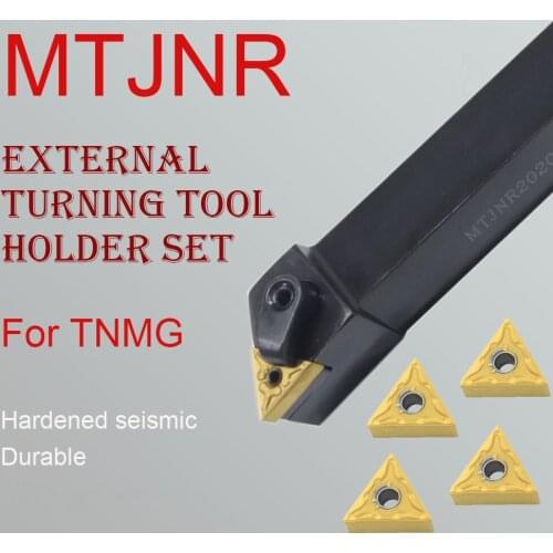 1PC MTJNR1616H16 External Turning Toolholder CNC Lathe Boring Bar Machine 10PCS TNMG16 Carbide Inserts Tool Set