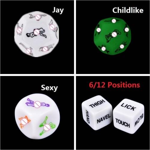 1Pcs Funny Sex Dice 6/12 Positions Sexy Romance Love Humour Gambling Adult Games Erotic Craps Pipe For Couples