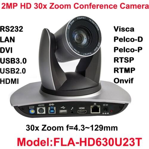 1080P60fps 30x Optical Zoom Live Streaming Network Broadcast Camera,USB2.0, USB3.0, HDMI, Audio-in,65.1 degree FOV