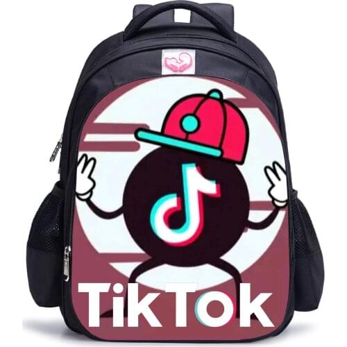 13-16 Inch TIK TOK School Bags Orthopedic Primary TIK TOK Backpack Kids School Boys Girls Mochila Infantil Catoon Bags