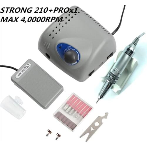 2020 NEW STRONG 210 PRO X1 Handpiece 40000RPM Micromotor Polishing electric nail drill manicure machine