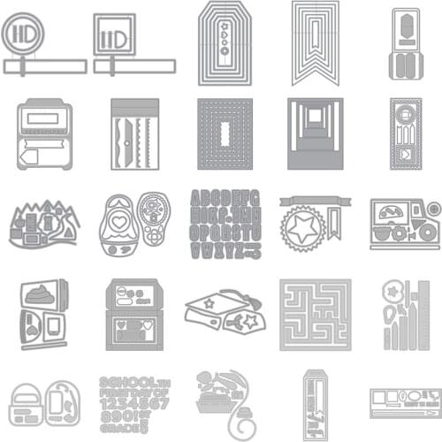 2021 AliliArts Metal Cutting Dies Tag & Card set diy Scrapbooking Photo Album Decorative Embossing PaperCard Crafts Die