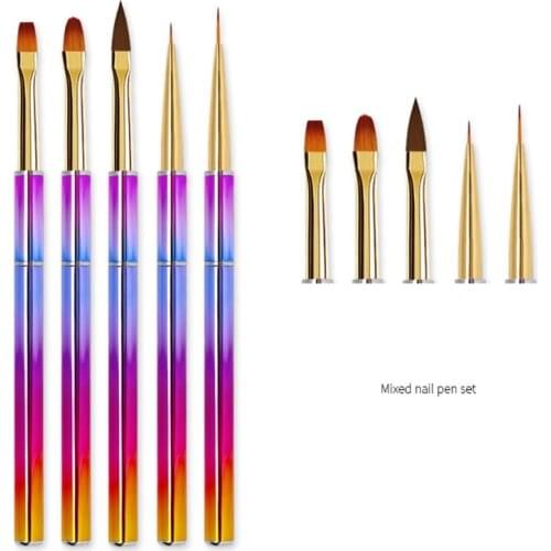 5pcs Makeup Brushes Tool Set Cosmetic Powder Eye Shadow Foundation Blush Blending Beauty Make Up Brush