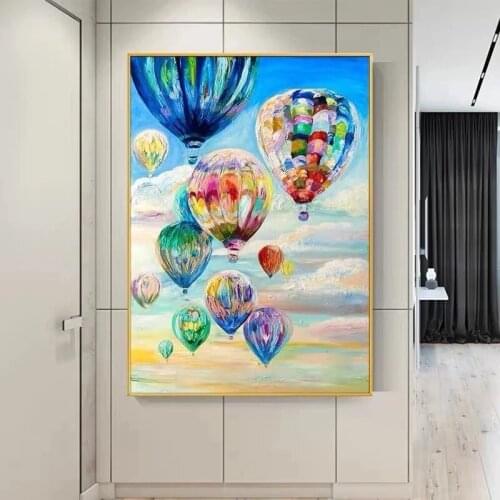 5D Diamond painting Colorful hot air balloon Full square DIY diamond embroidery landscape mosaic 3D Cross stitch Home decor P266