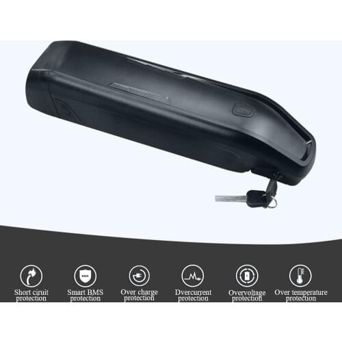 Side selease seamoon battery pack 48V 10ah 12Ah 14Ah hailong tube electric bike batteries with 54.6V 2A charger