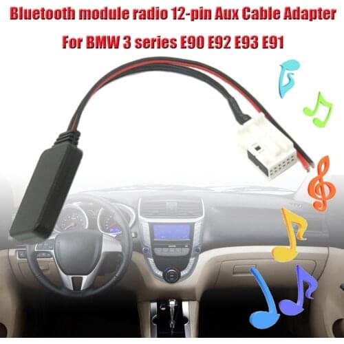 Car Wireless Bluetooth Module Music Adapter 12-Pin Auxiliary Receiver Aux Audio For Bmw 3 Series E90 E92 E93 E91