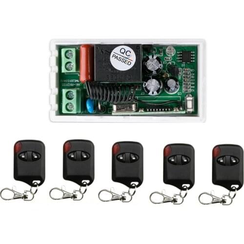 220 v 1 ch RF wireless remote control switch 1 receiver+5 transmitter Simple connection