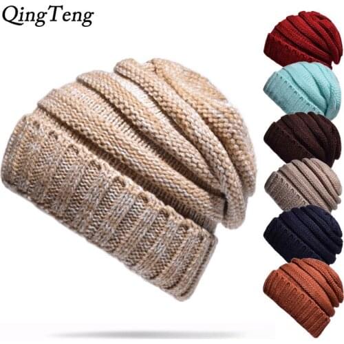 Black Solid Brand Winter Hats For Women Men Beanies Knit Cap Gorras Bonnet Warm Casual Hat Male Outdoor Ski Stocking Hats