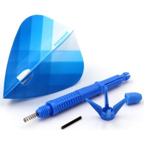 CUESOUL AK6 Dart Shaft with Foldable Flights Blue Kite Shape-15mm/18.8mm/24.8mm /29.5mm/33.3mm