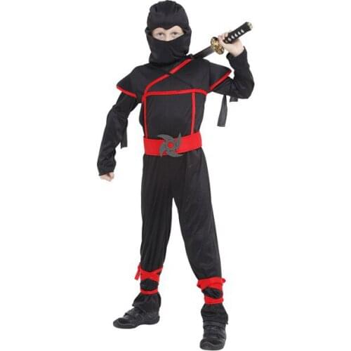 Ninja Boys girl Costume Child samurai warrior Anime Cosplay Kids Fancy dress for Carnival or Halloween party dressing up