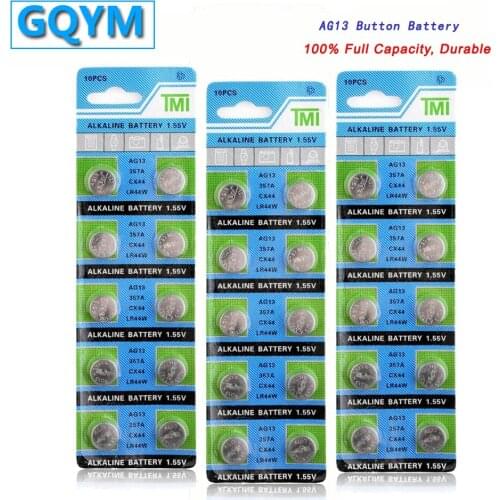 40PCS AG13 LR44 LR1154 357A S76E G13 Button Battery 1.55V Alkaline Coin Battery