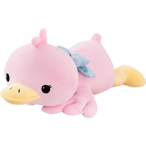 Dorimytrader kawaii duck animal plush toy yellow duck doll creative girl doll sleeping pillow doll Deco 130cm 51inch DY50580