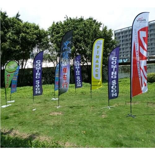 Custom Feacher Flag60*240cm Advertising Flying Flag, Beach Flags (Printing One Side, Other Sided in a Reverse Image)