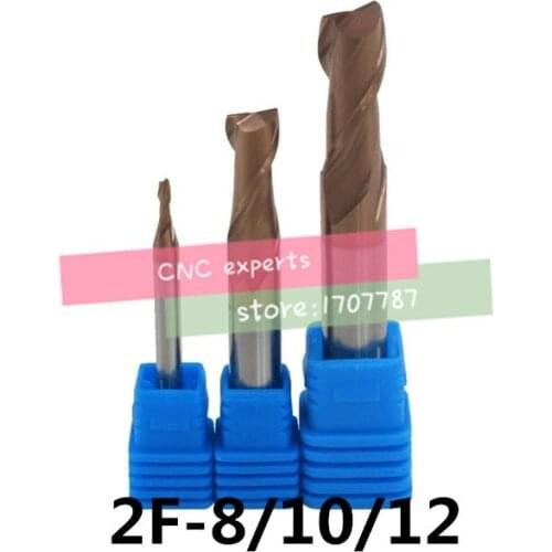 Cnc Router 2F-8/10/12,hrc60,carbide End Mills,carbide Square Flatted Mill,2 Flute,coating:nano,factory Outlet Length