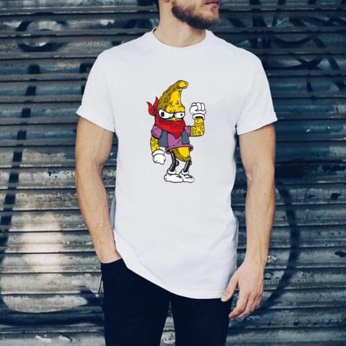 Funny Banana Design T Shirts Men Cartoon Printed Tops New Summer Hot Sale Anime Shirt Cotton Casual Male Streetwear Unisex Tee