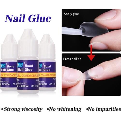 Nail Glue for Acrylic French False Nail Tips Stick 3D Decoration Glue Clear Fast Dry Glue Manicure Nail Art Tools DIY Design