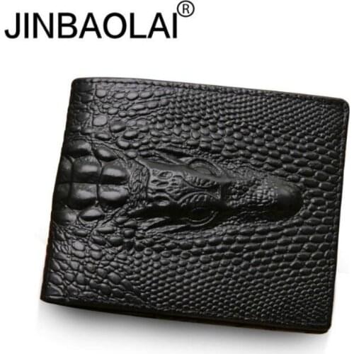 2020 Crocodile Skin Wallet Crocodile Clutch Purse Hidden Pocket Wallet Leather Men Wallet Billeteras Masculinas Porta Moedas