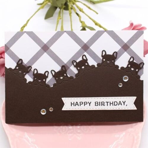 ZFPARTY Puppy Border Metal Cutting Dies for DIY Scrapbooking/Card Making/Kids Fun Decoration Supplies