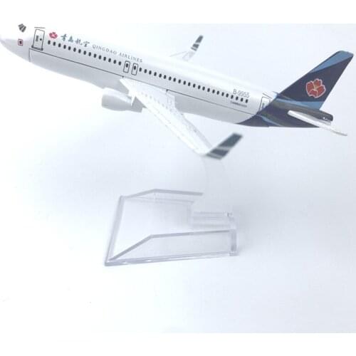 16cm Alloy Aircraft Qingdao Aviation Model Childrens Toy Aviation Collection Souvenir Toys Airplane Airliner Kid Gifts