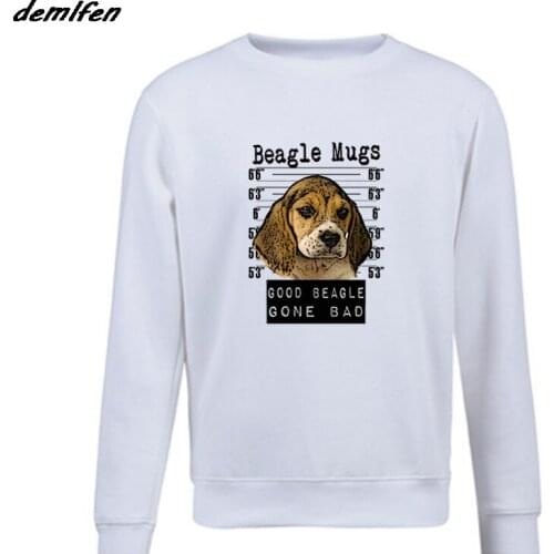 Fashion Funny Hoodie Beagle Gone Bad Gangster Sweatshirt New Men Fleece pullover hoodies Hip Hop Coat Tops Harajuku Streetwear